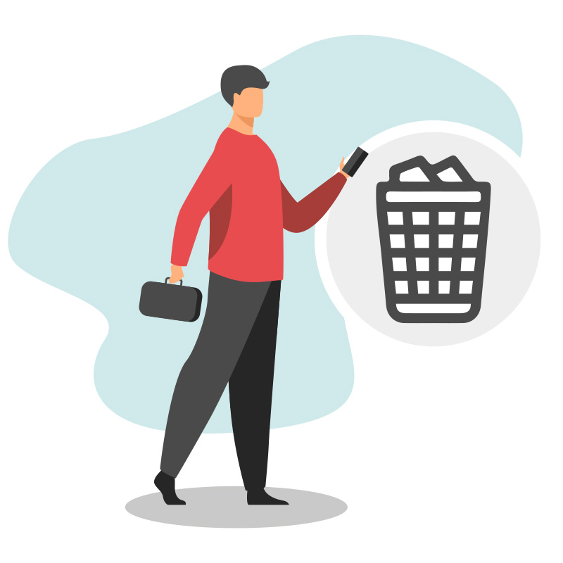 Reinigung & Datenlöschung Illustration